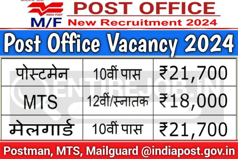 Post Office Vacancy 2024 Postman, MTS, Mailguard